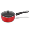 Image 1 of Chilly Red / 1 Litres for the product Preethi Dura Collection Non Stick Milk Pan | 16 cm | 5 Star Non Stick | Gas & Induction Compatible | Chilly Red | 1L | 1 Piece | Aluminium