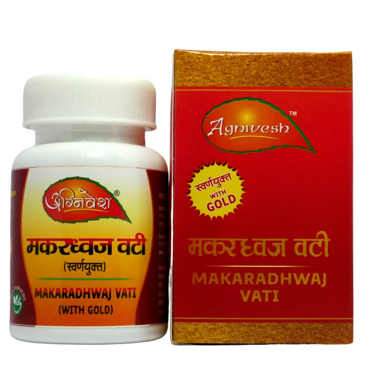 Image 1 of 10 tabs for the product Agnivesh Makardhwaj Vati (With Gold)