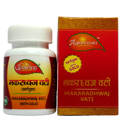 Image 1 of 10 tabs for the product Agnivesh Makardhwaj Vati (With Gold)
