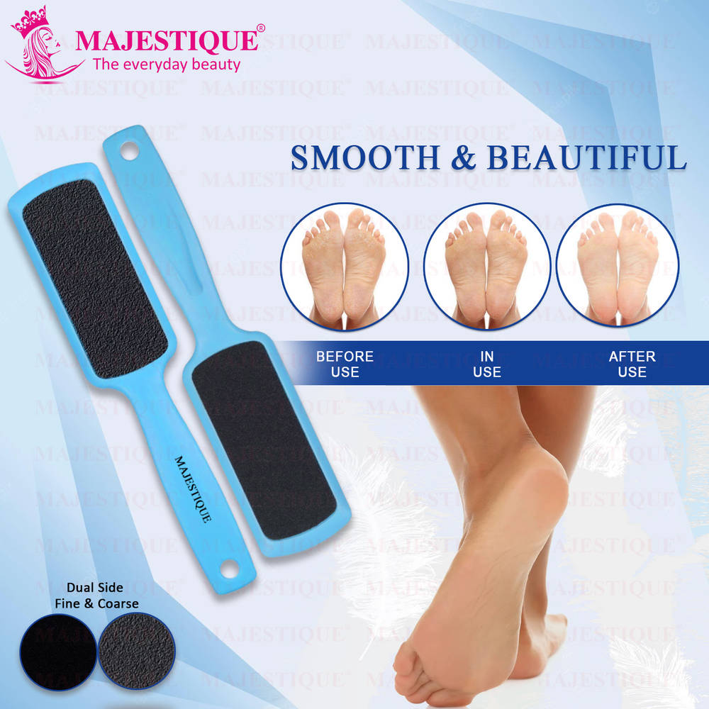 Image 3 of Majestique Double-Sided Foot Scrubber - Tools for Wet and Dry Feet - Color May Vary