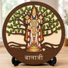 Image 1 of Default Title for the product Tirupati Balaji Wooden Idol with Stand for Home Temple, Puja Room, Office Desk & Indoor Mandir Decor - 5x5 Inch