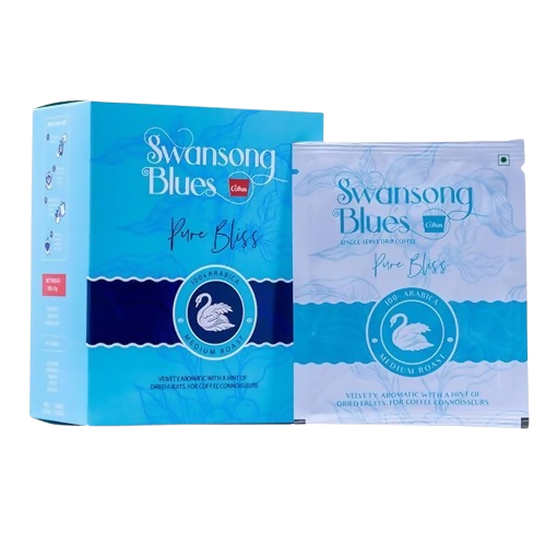 Image 1 of 10 Sachets for the product Cothas Swansong Blues Pour Over Coffee Drip Bags | 100% Arabica Medium Roast Coffee Powder