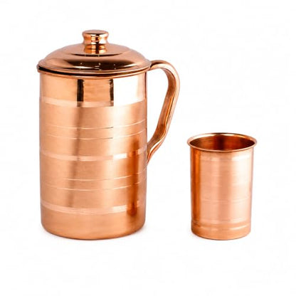Image 4 of KC Pure Copper Jug for Health Benefits Drinking Water 1500 Ml with 1 Piece Copper Glass 250 Ml