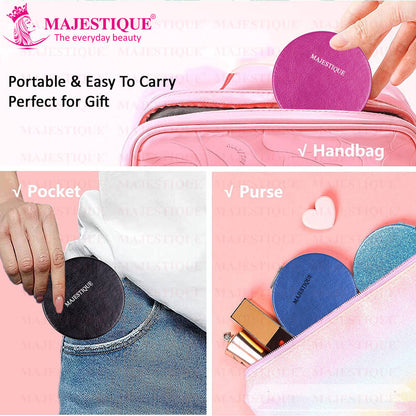 Image 4 of Majestique Professional Pocket Makeup Mirror, Foldable Mirror With Compact Size