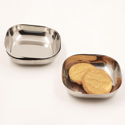 Image 5 of Small-3 for the product Spillbox Stainless Steel Halwa Plates
