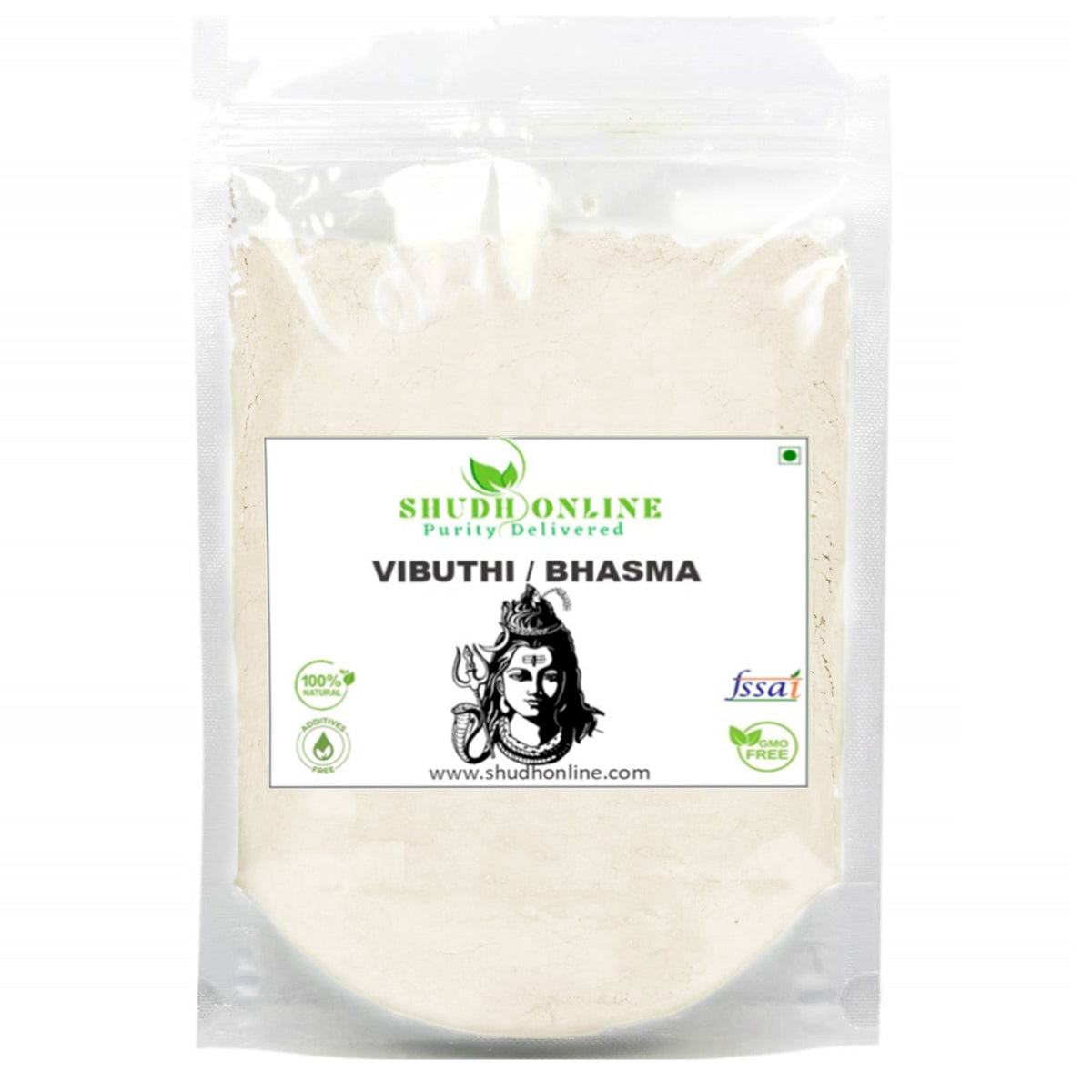 Image 1 of 100 gm for the product Shudh Online Vibhuti Bhasma, Vibuthi pure powder