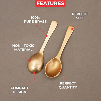 Image 4 of HAZEL Brass Masala Spoon Set of 6