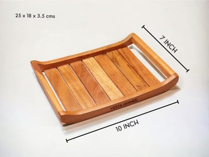 Image 2 of Vesta Homes Wooden Serving Tray 25 X 18 X 3.5 Cm