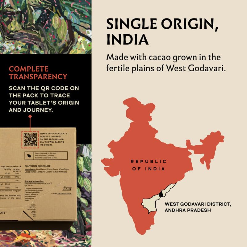 Image 5 of Manam Chocolate Single Origin India Series Tablet No. 8-100% Dark, 80g