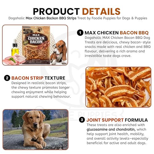 Image 12 of Foodie Puppies Dogaholic Chicken Bacon Treats for Dogs
