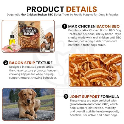 Image 12 of Foodie Puppies Dogaholic Chicken Bacon Treats for Dogs