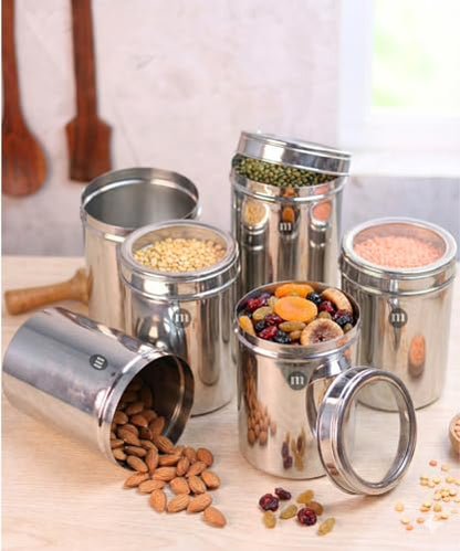 Image 1 of Default Title for the product MARU Stainless Steel Container with Lid Set of 6 (1250ml)