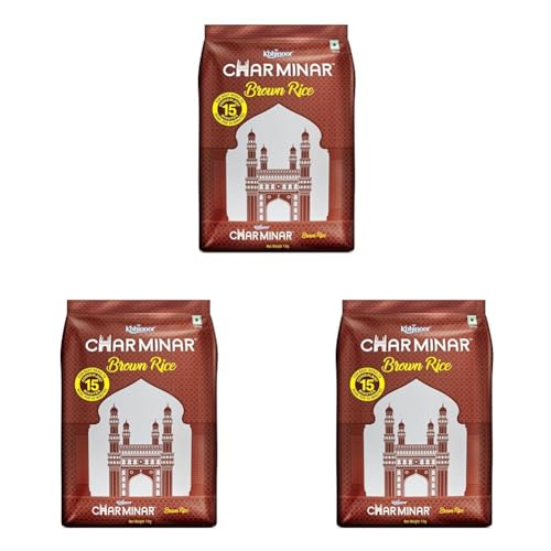 Image 2 of 1 kg / Pack of 3 for the product Kohinoor Charminar Brown Rice