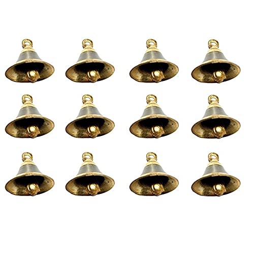 Image 7 of 1 Inch / Pack of 12 for the product Uapan Brass Pooja Room Bells with J Hook