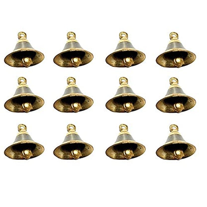 Image 7 of 1 Inch / Pack of 12 for the product Uapan Brass Pooja Room Bells with J Hook