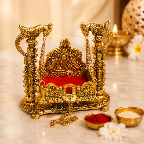 Image 1 of Default Title for the product Chhariya Crafts Metal Krishna Laddu Gopal Jhula for Janmashtami