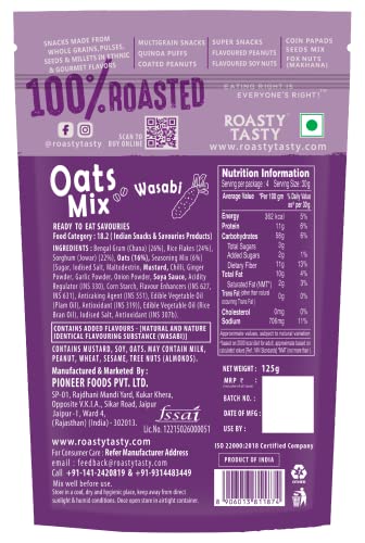 Image 3 of Roasty Tasty Roasted Oats Mix Wasabi Pack of 2 (125g each)
