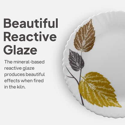 Image 7 of Cello Opalware Dazzle Series Autumn Leaf 18-Piece Dinner Set