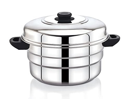Image 5 of Diamond 3.2 liter Stainless Steel Multi-Steaming Induction Base with 3 Idli Plates (13 Idlies), 1 Mini Idli Plate (18 Idlies), 1 Steamer Plate