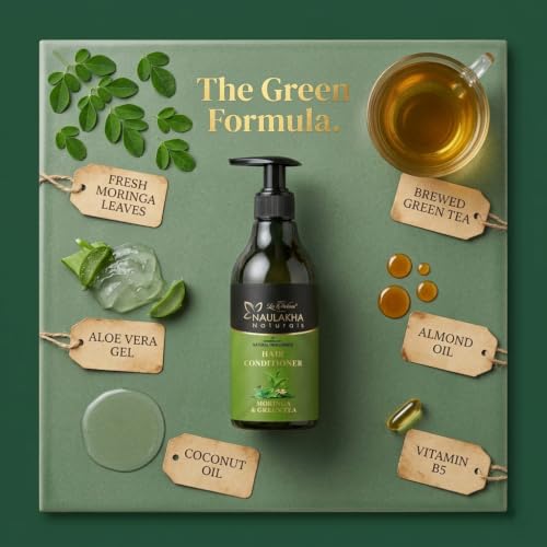 Image 1 of Pack of 1 for the product Naulakha Naturals Moringa and Green Tea Hair Conditioner | All Hair Type | No Paraben & Sulphate | chemical Free | Natural Ingredients