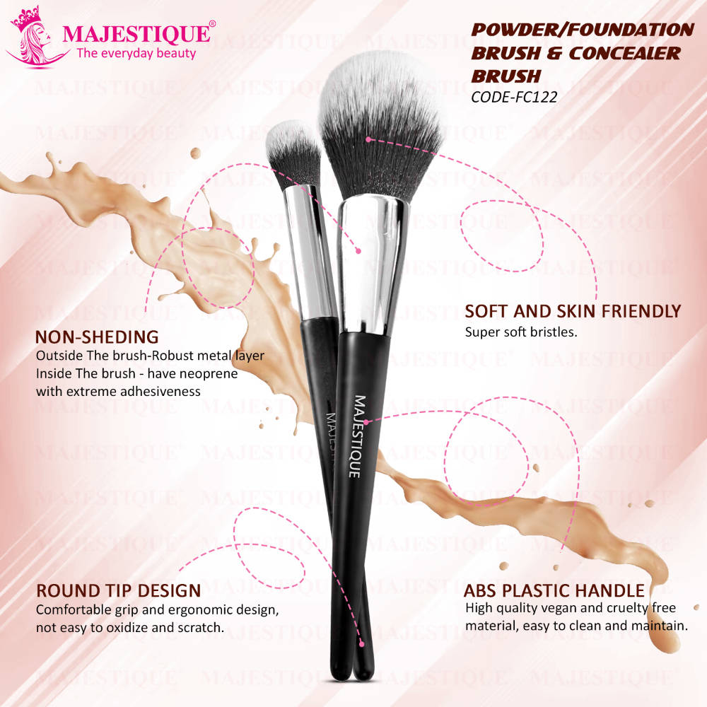 Image 4 of Majestique Powder And Concealer Brush Set