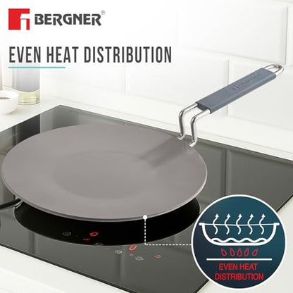 Image 8 of BERGNER Tri-Ply Argent Ceramica Roti Tawa with Ceramic Coating