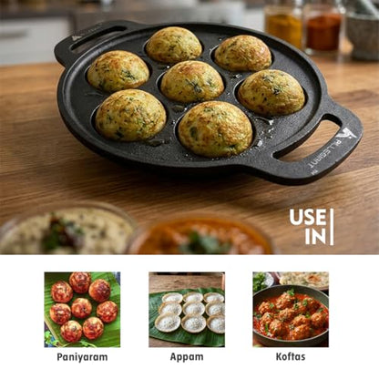 Image 5 of ALLEGIANT COOKWARE Kitchen Pre-Seasoned Cast Iron Appam Pan with 7 Cavity Design