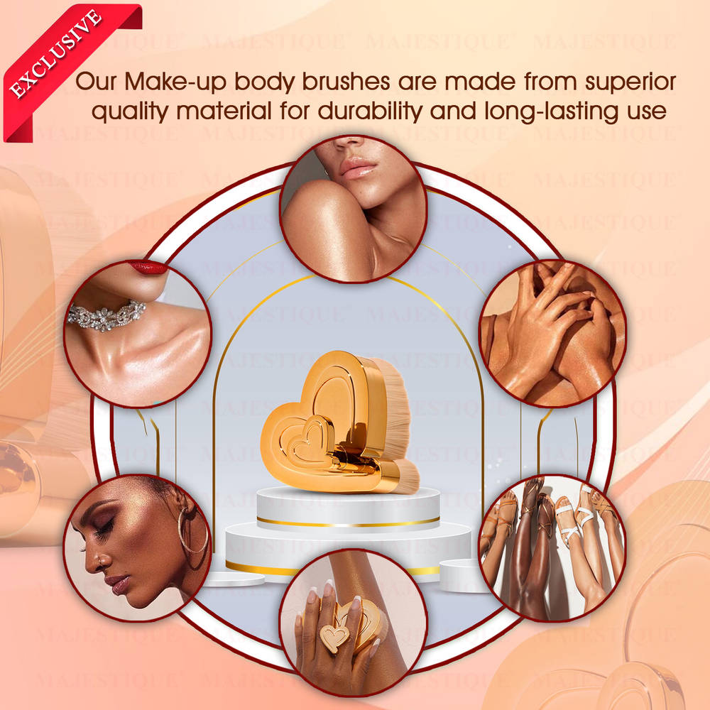 Image 6 of Majestique Premium Body Brush, Body Makeup Brush & Lotion Applicator, Soft Vegan Blush Brush