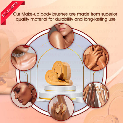 Image 6 of Majestique Premium Body Brush, Body Makeup Brush & Lotion Applicator, Soft Vegan Blush Brush