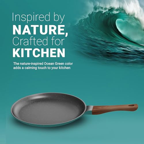 Image 7 of Preethi Artistic Collection Die Cast Non Stick Tawa, 27 cm, 5 Star Non Stick Effect, Cook & Serve, Earthy Brown