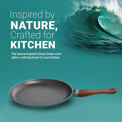 Image 7 of Preethi Artistic Collection Die Cast Non Stick Tawa, 27 cm, 5 Star Non Stick Effect, Cook & Serve, Earthy Brown