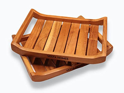 Image 6 of Vesta Homes Wooden Serving Tray 25 X 18 X 3.5 Cm