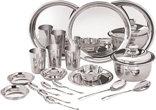Image 1 of Default Title for the product neelam Stainless Steel 22 Gauge 36 Pieces Premium Dinner Set