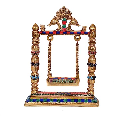 Image 1 of Default Title for the product AONA Brass Swing Jhula for Ladoo Gopal Idol Krishna Statue