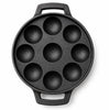 Image 1 of Default Title for the product PRABHAVA TRADERS Pre-Seasoned Cast Iron Appam Maker | 9 Pits Paniyaram/Appe Pan | Ponganalu Maker | Gas Stove & Induction Compatible | Heavy Duty Naturally Nonstick | Round