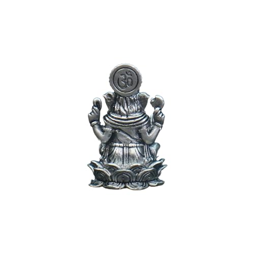 Image 2 of Dista Silvers Antique Ganesh Idol Sitting On Lotus 27.27G