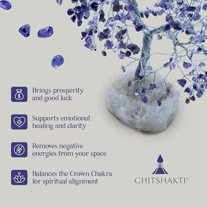 Image 4 of Chitshakti Amethyst Crystal Tree – 500 Beads