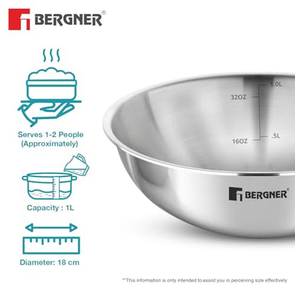 Image 9 of BERGNER Argent Triply Stainless Steel Tasra/Tasla