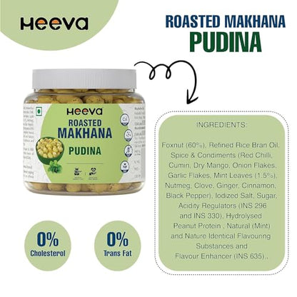 Image 2 of Heeva Roasted Makhana Foxnut Pudina Flavour 100g Pack of 3