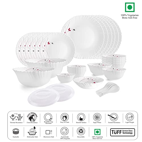Image 4 of Cello Opalware Dazzle Series Lush Fiesta 35 Piece Dinner Set
