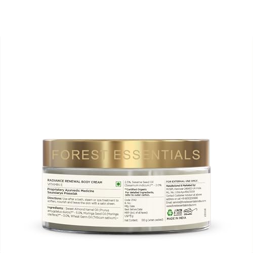 Image 3 of Forest Essentials Radiance Renewal Vitamin E Body Cream 100g