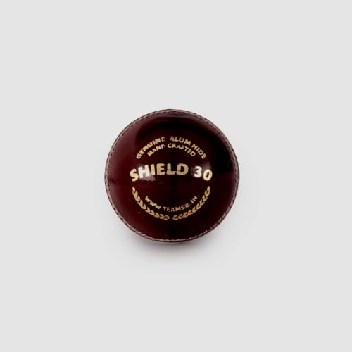 Image 5 of SG Shield 30 Two-Piece Water Proof Cricket Leather Ball Multicolor