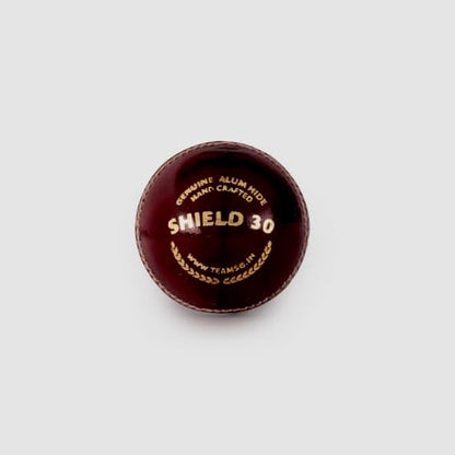 Image 5 of SG Shield 30 Two-Piece Water Proof Cricket Leather Ball Multicolor