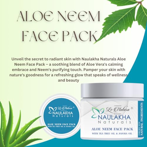 Image 7 of Naulakha Naturals Face Pack | Face Cream | Aloe Neem Face Pack | Premium Arabica Coffee Scrub | Men and Women | Face pack for glowing skin | Remove acne dark marks | Pack of 3|
