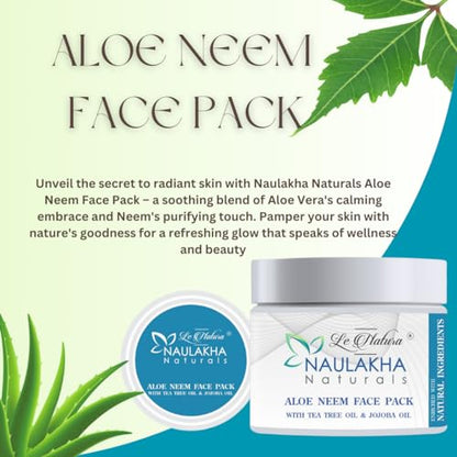 Image 7 of Naulakha Naturals Face Pack | Face Cream | Aloe Neem Face Pack | Premium Arabica Coffee Scrub | Men and Women | Face pack for glowing skin | Remove acne dark marks | Pack of 3|