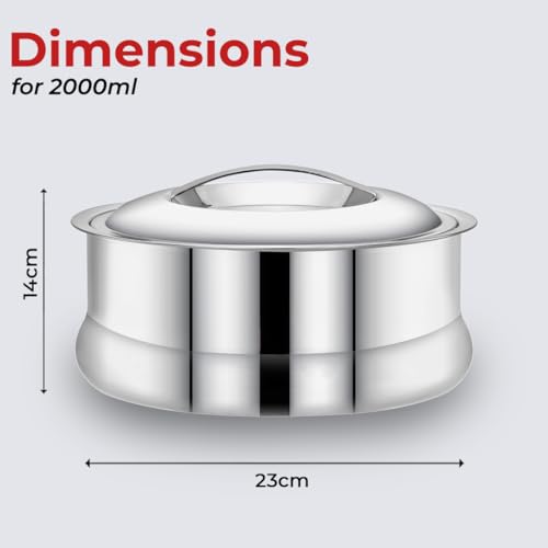Image 5 of AVIAS Ruby Press Type Insulated Stainless Steel Casserole 2000ml