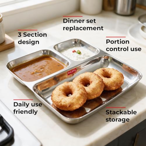 Image 4 of HAZEL 3 in 1 Section Plate Set of 6