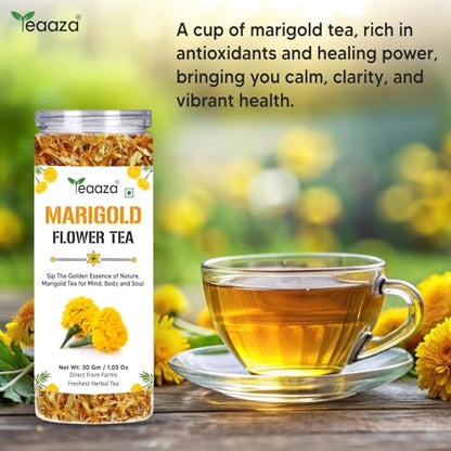 Image 3 of Teaaza Marigold Flower Tea|Natural Sun Dried Marigold Flower 30 Grams,60 Cups