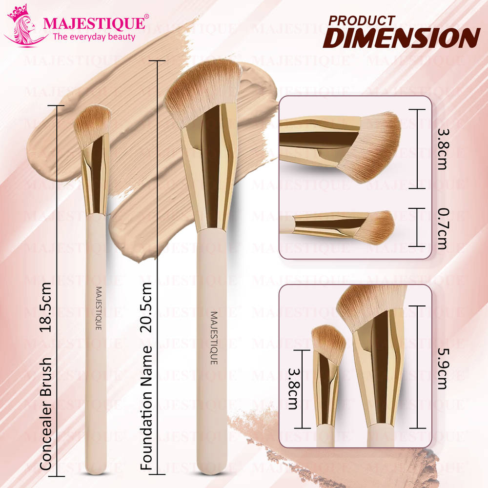 Image 2 of Majestique Premium Angular Makeup Brushes Set
