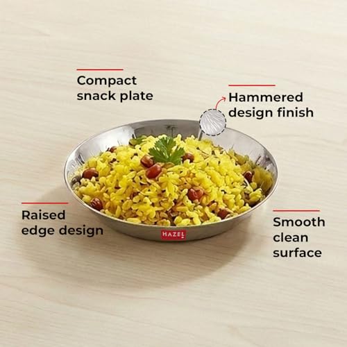 Image 4 of HAZEL Stainless Steel Small Copri Plate 15.5 cm, Pack of 6